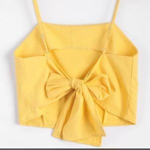 Yellow tied back tank